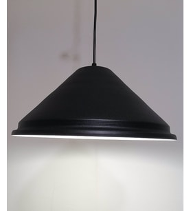 RİOLİGHT RETRO SİYAH İÇİ BEYAZ TEKLİ METAL SARKIT ÇAP: 33CM