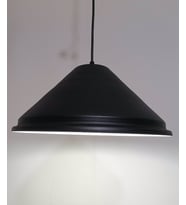 RİOLİGHT RETRO SİYAH İÇİ BEYAZ TEKLİ METAL SARKIT ÇAP: 33CM