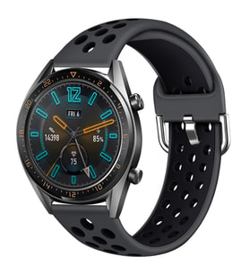 Huawei Watch GT 3 46mm Uyumlu Kordon Silikon Metal Başlıklı Esnek KRD-10 Kayış