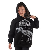 Dino Research Erkek Çocuk Sweatshirt (Siyah)
