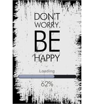 Be Happy Retro Ahşap Duvar Posteri 20 X 30