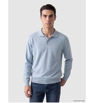 LC WAIKIKI Mavi Polo Yaka Uzun Kollu Erkek Triko Kazak