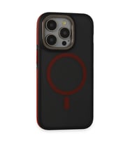Joko Apple İphone 15 Pro Max Rocky Magsafe Kapak - Siyah-kırmızı