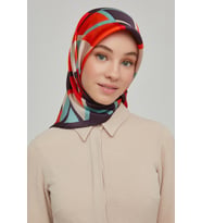 Armine Nostalji Serisi İpek Twill Eşarp 8664D-09