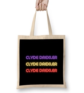 Clyde Drexler - Basketball gifts Vintage Retro Rainbow Quotes For BOYS AND Ddad Bez Çanta Uzun Saplı