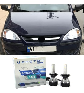 Opel Corsa C Led Xenon Kısa Far Ampulü H7 Access Yeni Seri Beyaz 2000-2006