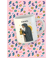 Kartura Koleksiyonu – Tarot Ermiş Kartı Özel Tasarım Kupa Bardak (Beyaz)