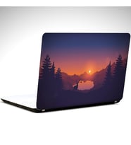 Geyik ve Gün Batımı Laptop Sticker 10 İnch (25X19CM)