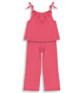K26Y289-1 Civil Girls Fiyoklu 2-5 Yaş Takım - Kırmızı