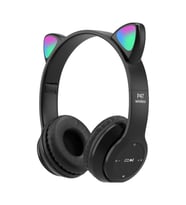 P47 Kedi Kulaklı Işıklı Kablosuz Bluetooth 5.0 Kulak Üstü Kulaklık
