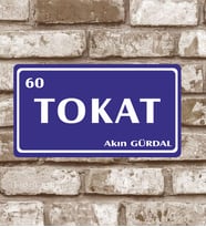 Kişiye Özel Metal Plaka Tokat 60 Retro Poster (29X15)
