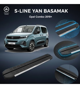 Opel Combo E Kısa  S-Line Premium Krom Yan Basamak 2019 Sonrası