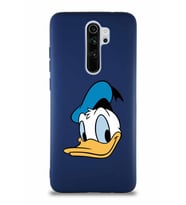 Xiaomi Redmi Note 8 Pro Soft Premier Kapak Donald Duck-B Tasarımlı Silikon Kılıf - Lacivert (Şeffaf)