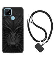 Realme C11 C21 C21Y C25Y C11 2021 Kılıf Boyun Askılı Silikon Black Fox 1325