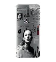 Oppo A5 2020 / A9 2020 Uyumlu Taylor Swift Desenli Şeffaf Telefon Kılıfı