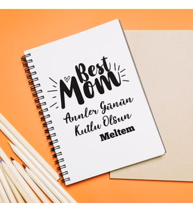Anneler Günü Tasarımlı Defter Kişiye Özel