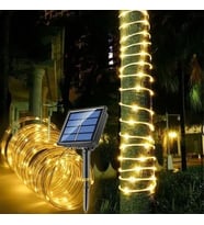 10m 100 LED Solar Led Işık Gün Işığı Şeffaf Kablolu