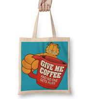 Garfield Give Me Coffe Garfield Bana Kahve Ver Bez Çanta Uzun Saplı