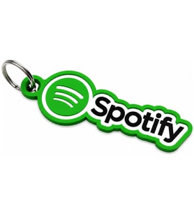 Spotify Tasarımlı Anahtarlık Sert Plastik Dayanıklı Anahtarlık Şık ve Modern Aksesuar