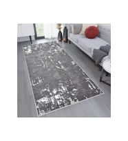 Rovigo Home Dijital Baskı Yıkanabilir Kaymaz Taban Salon Halısı  RVG1766 (Gri)