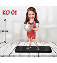 Kişiye Özel Ahşap Biblo - Kız Çocuk Karikatür Biblo - Voleybolcu Biblo