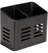 Baco çatal bıçak sepeti, Siyah Açık hava mutfak sepeti, çatal bıçak takımı için siyah toz kaplamalı metalden yapılmıştır, 16 x 13,5 x 9 cm