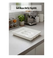 Soft Beyaz Akrilik Raf İçi Kaşıklık 26,5×34,5×4,5 cm