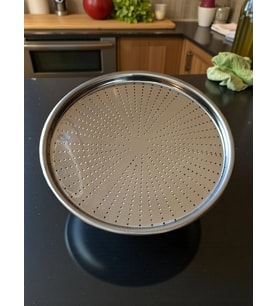 Paslanmaz Çelik Delikli Pizza Fırın Tepsisi Lahmacun Fırın Tepsisi 28 Cm