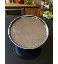 Paslanmaz Çelik Delikli Pizza Fırın Tepsisi Lahmacun Fırın Tepsisi 28 Cm