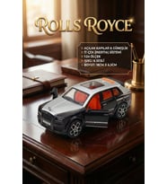 Rolls Royce Tarzı Lüks Makam Aracı Siyah - Sesli Işıklı Kapıları Açılan Sürtmeli Oyuncak Araba