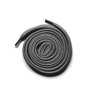 Koyu Gri 1 cm Kalınlığında 1 Çift Yassı Spor Ayakkabı Bağcığı