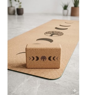 Doğal Mantar Yoga Blok – 2 Adet Yoga Destek Bloğu