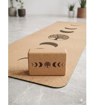 Doğal Mantar Yoga Blok – 2 Adet Yoga Destek Bloğu