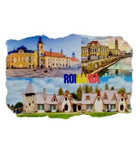 Romanya Temalı Fresco Magnet (Karışık)