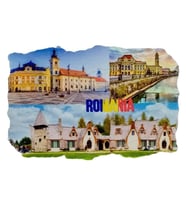 Romanya Temalı Fresco Magnet (Karışık)