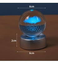 YağmurBulutuTemalı Işıklı Cam Küre 8cm*6cm