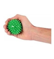 EL EGZERSİZ MASAJ VE DUYU TOPU , YUMUŞAK DİKENLİ TOP YEŞİL  RENK  7 CM