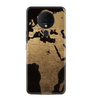 Tecno Spark 6 Kılıf Silikon Desen Map Planet 1656