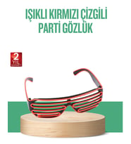 Renkli Işıklı Gözlük Eğlenceli Gece Aksesuarı
