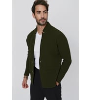CHUBA Erkek Regular Fit Selanik Triko Hırka Haki 23W208