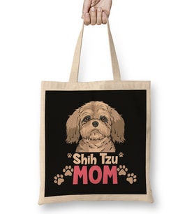 Shih Tzu Mom 02 Bez Çanta Uzun Saplı