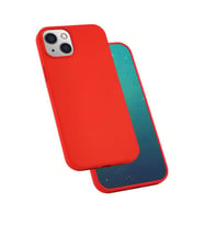 Apple iPhone 13 Mini Kılıf Silksafe Wireless Kadife İç Yüzey Silikon (Kırmızı)