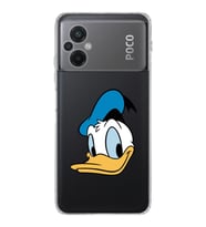 Poco M5  Kamera korumalı Kapak Donald Duck Tasarımlı  Şeffaf Kılıf