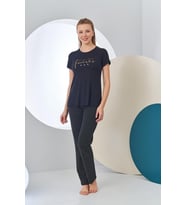 Pjs 24211 Kadın Kısa Kollu Pijama Takımı