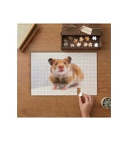 Seviml Hamster Tasarımı 240 parça Ahşap Puzzle Ahşap Kutuda MP05369