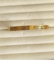 Yıldızlı Çelik Bileklik Gold Kadın