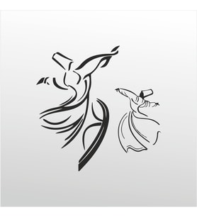 Folyo Sticker Mevlana 30cm Uzunluk (Karışık)
