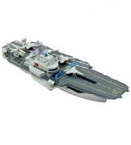 Sesli Işıklı Metal Çek Bırak Model Uçak Gemisi 21 Cm (Mavi)