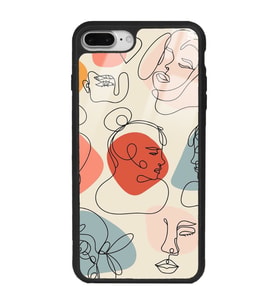 iPhone 8 Plus Nude Maske Tasarımlı Glossy Telefon Kılıfı