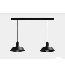 MYLİGHTS  RETRO  RUSTİK VİNTAGE İKİLİ MASA ÜSTĞ SIRALI  AVİZE  100CM KASA (Siyah)